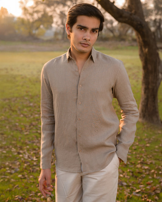 SAND 100% LINEN SHIRT