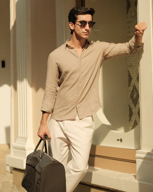 SAND 100% LINEN SHIRT