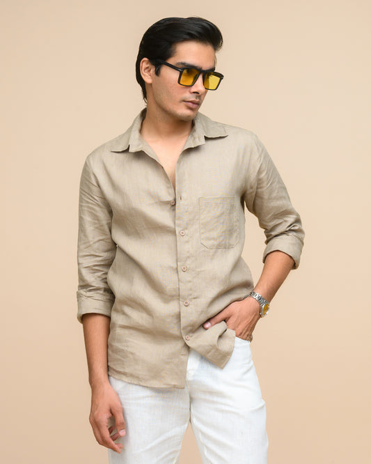 Neutral Linen Shirt