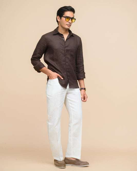 Brown Linen Shirt
