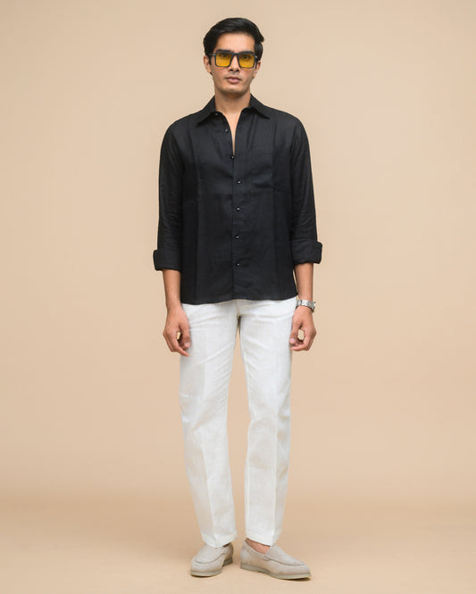 Black Linen Shirt