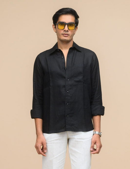 Black Linen Shirt