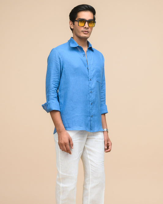 Blue Linen Shirt