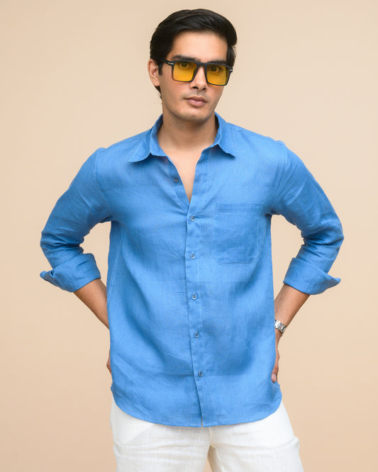 Blue Linen Shirt
